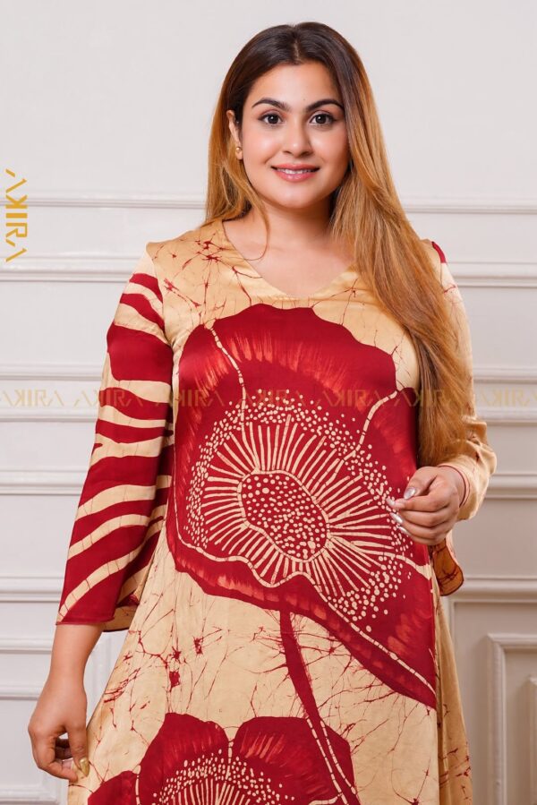 Dreaming Rose Silk Party Dress