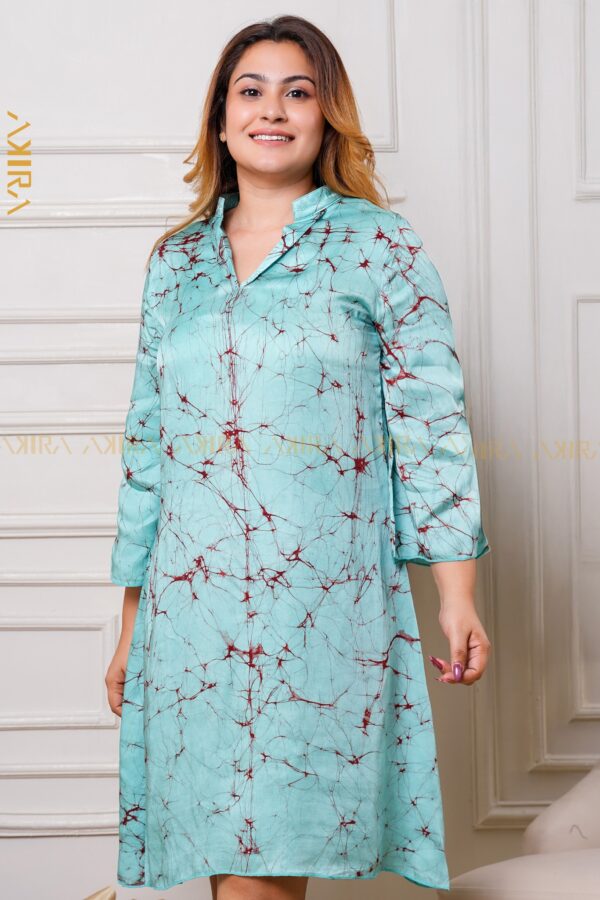 Spring glow silk dress
