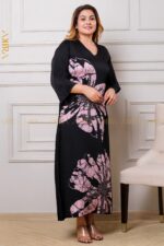Dark Florence Silk Designer Dress