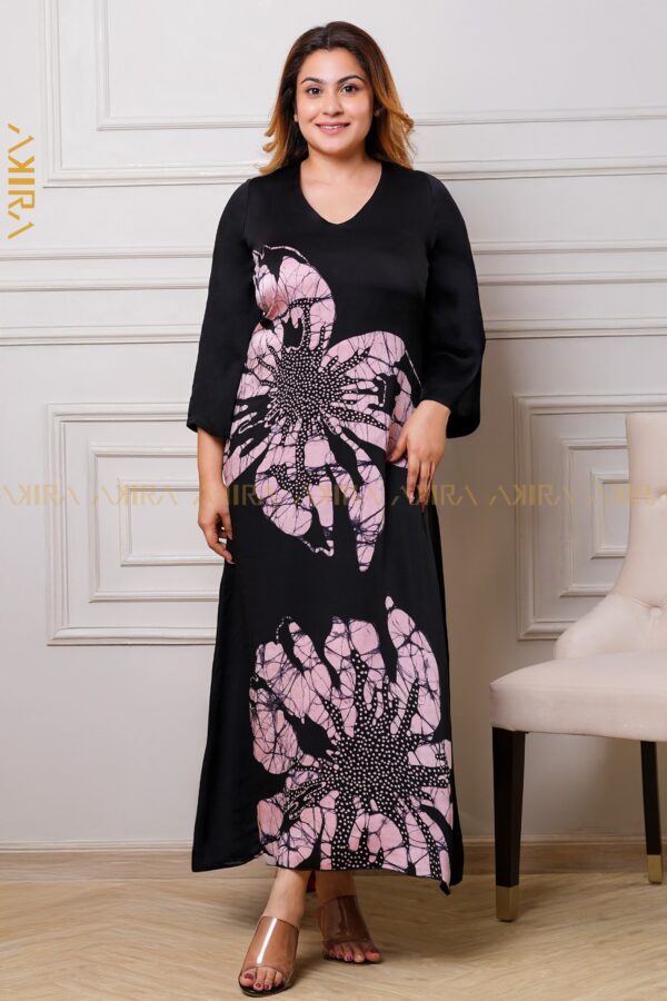 Dark Florence Silk Designer Dress