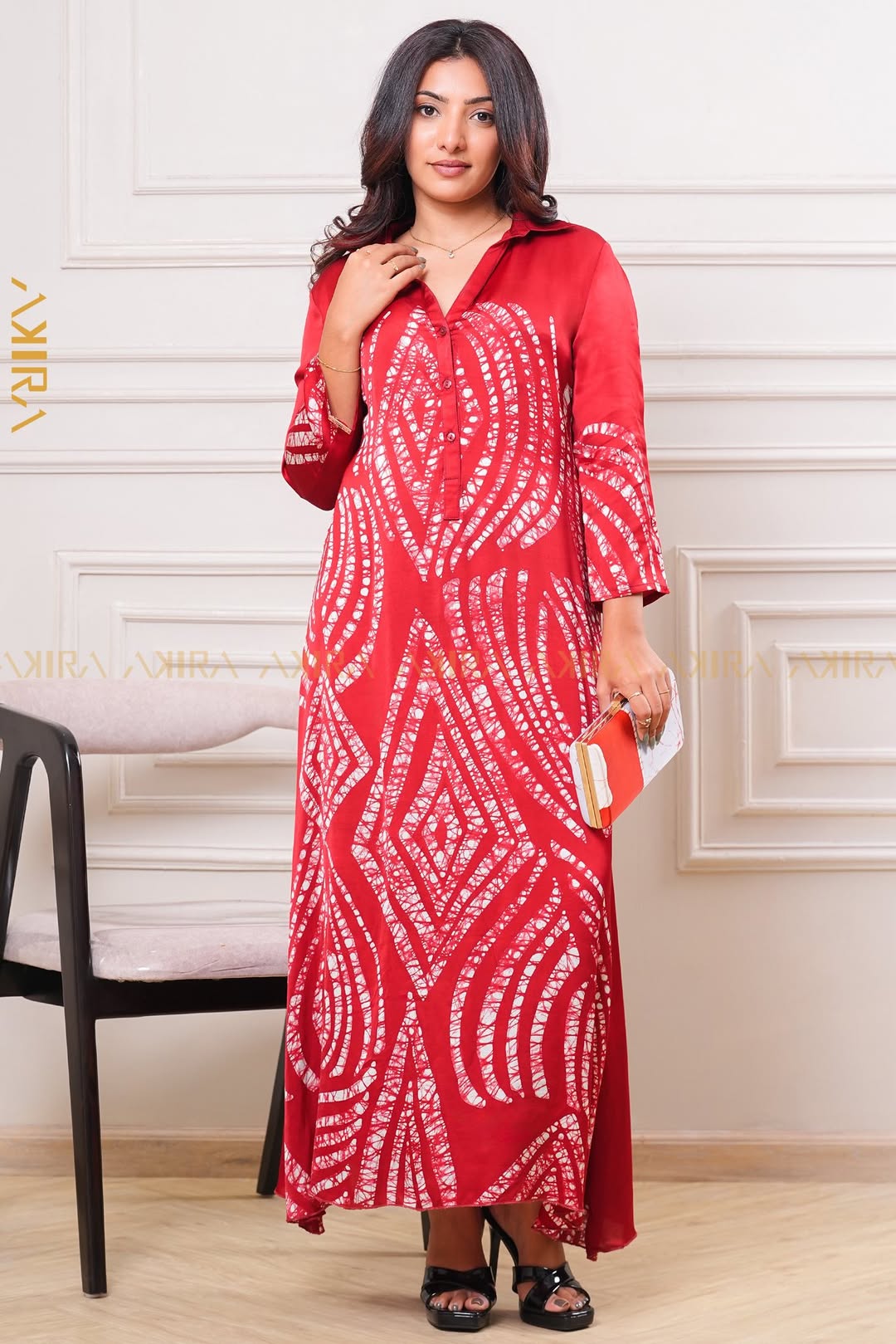 Twilight Bloom Silk Batik Dress