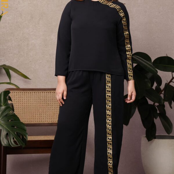 Golden Dark Designer Top & Pant