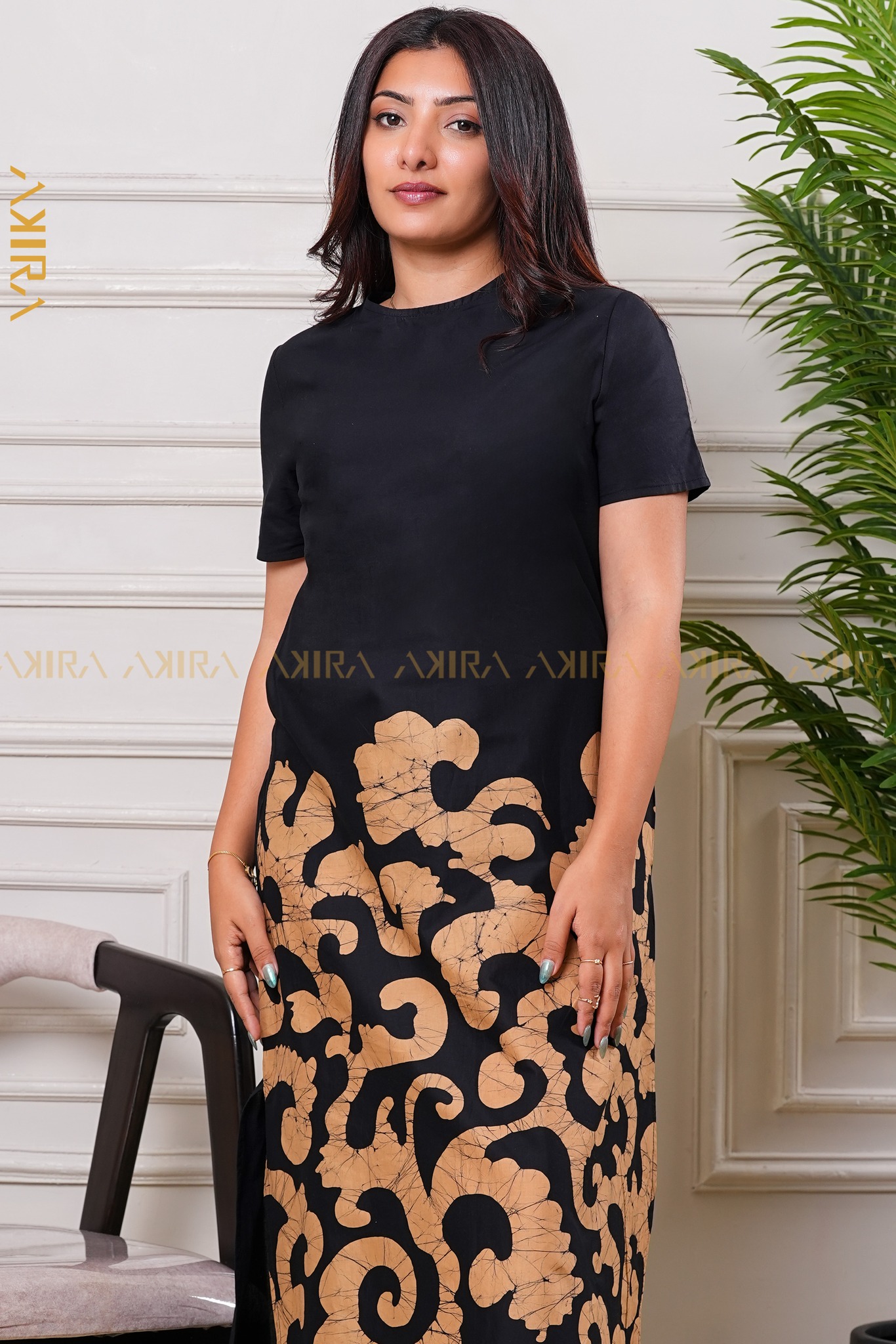 Golden Eclipse Batik Dress 1