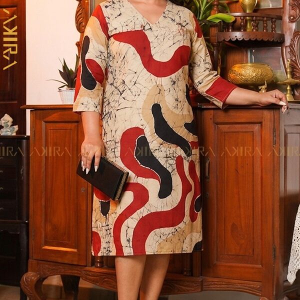 Golden Aura Batik Dress