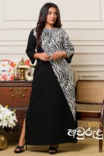 Zibra Pattern Mixed Dress