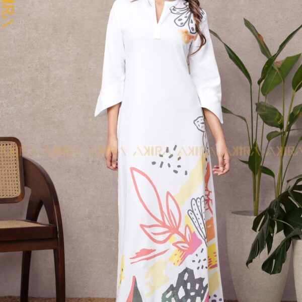 Olivine Linen Elegant Dress