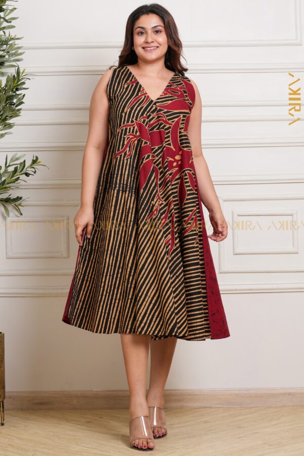 Opal mist batik designer dress
