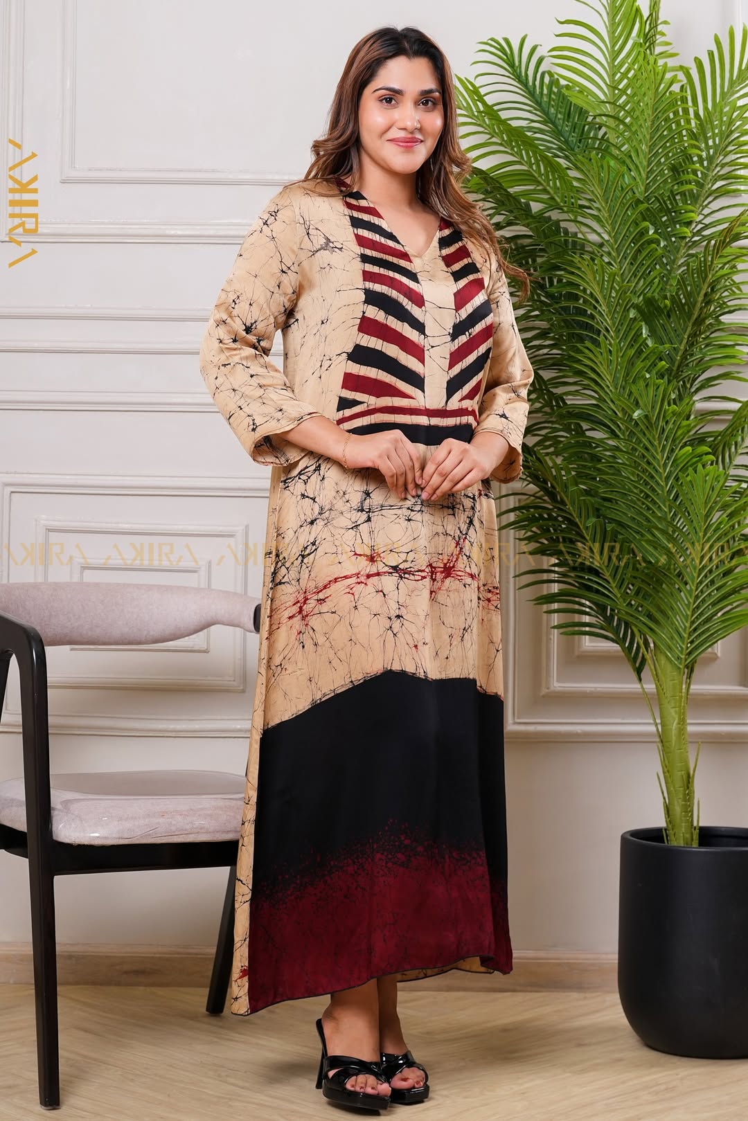 Royale empire silk dress