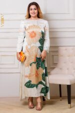 Zyinflora silk designer dress