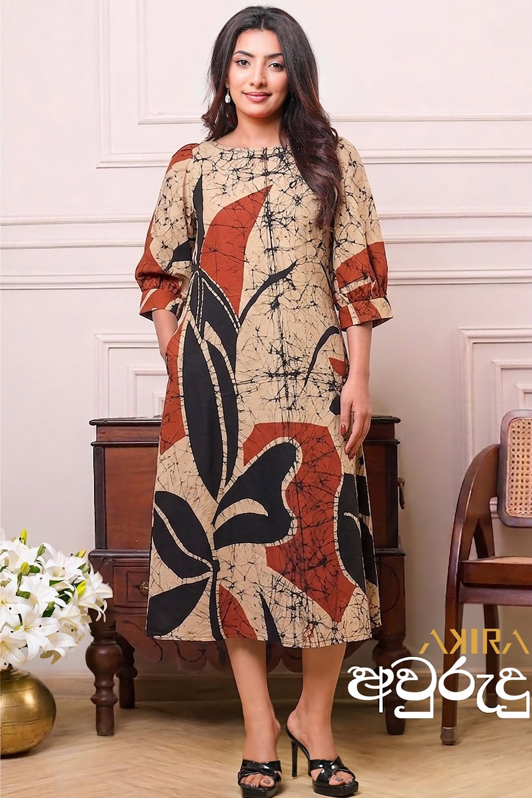 Dazzling Batik Designer Dress