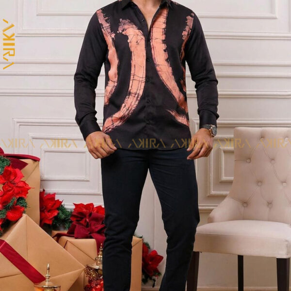 Twilight men batik silk shirt