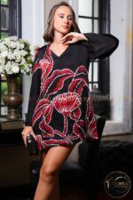 Clovine Designer Silk Party Dress