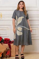 Floral Elegant Silk Dress