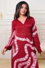 Bloomora rouge silk dress