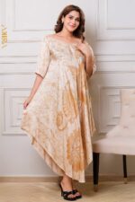 Golden Magic Silk Designer Dress