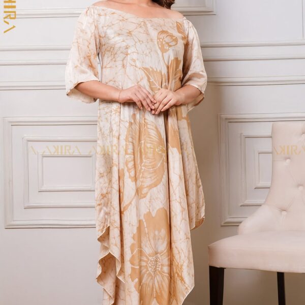 Golden Magic Silk Designer Dress