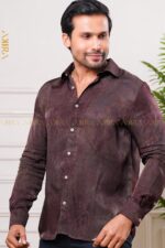 Luxe modern men silk designer shirt