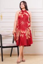 Saffron breeze silk designer dress