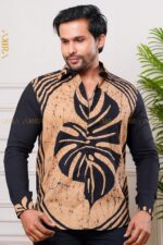 Golden luxe batik shirt