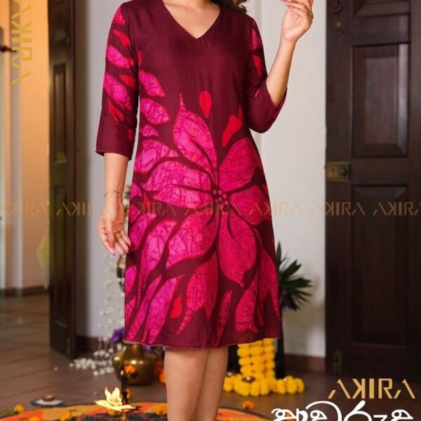 Rose Garden Silk Designer Dress