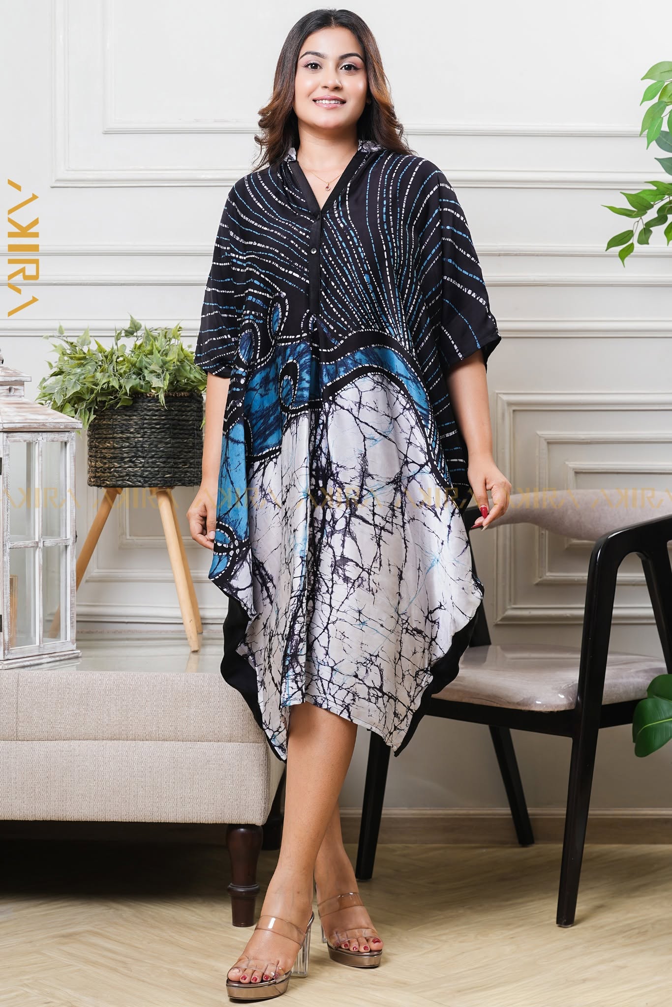 Meadow Muse Silk Poncho Dress