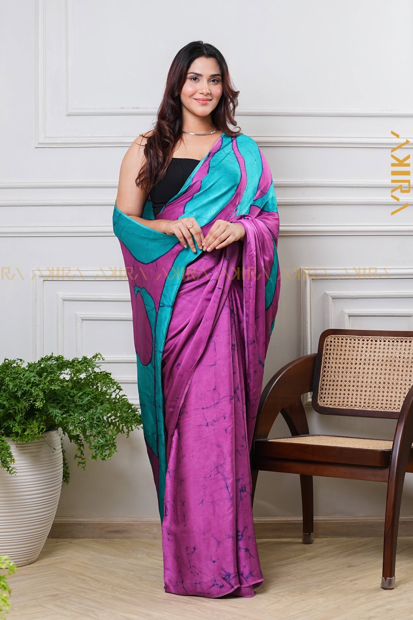 Silken Symphony Batik Saree