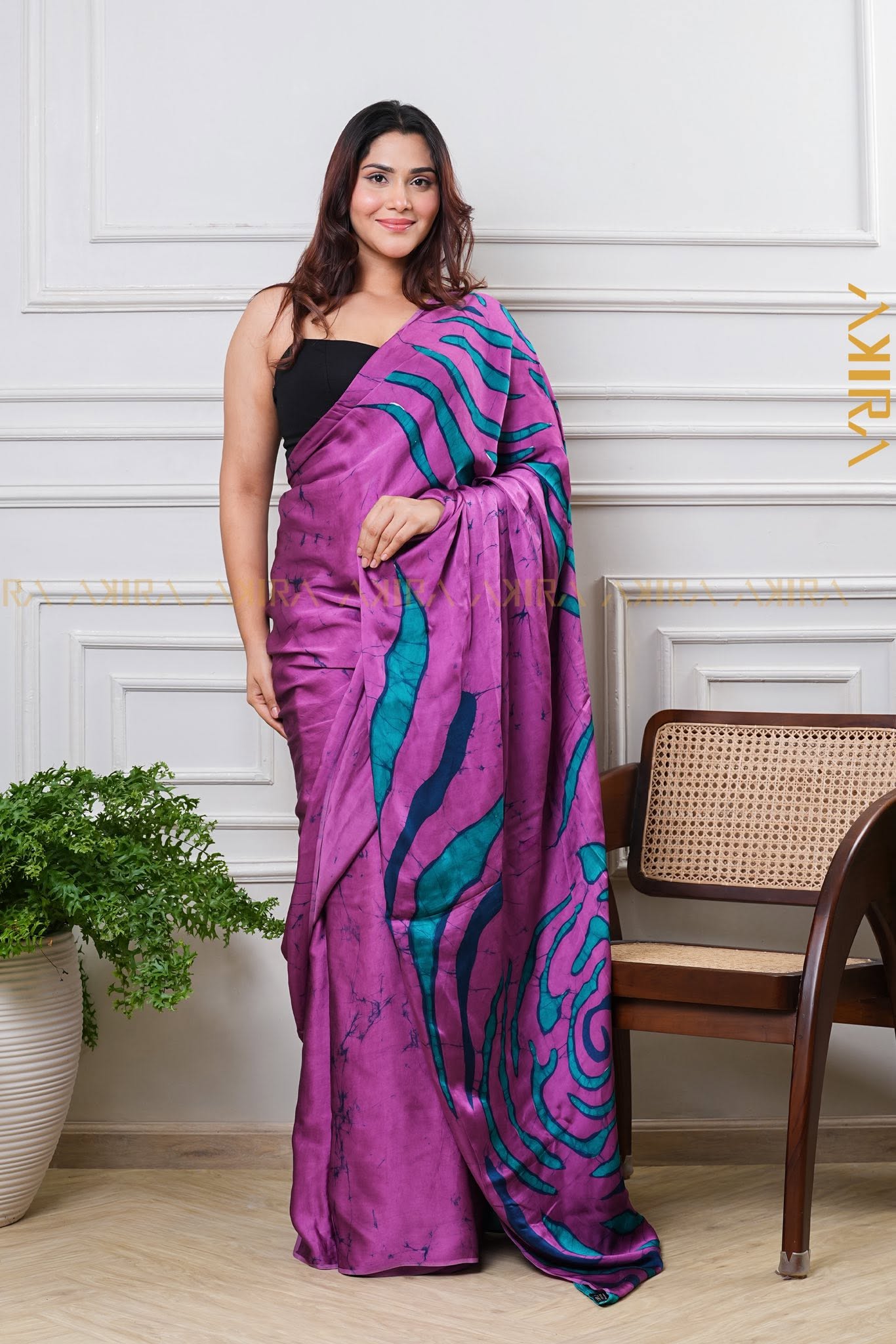 Silken Symphony Batik Saree