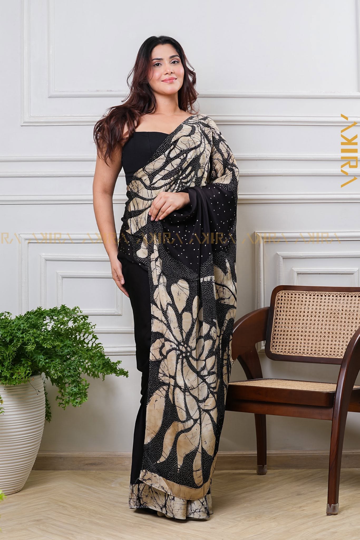 Silken Symphony Batik Saree