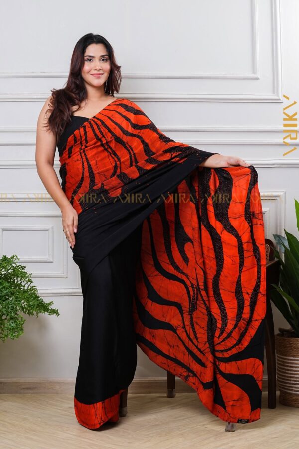 Silken Symphony Batik Saree