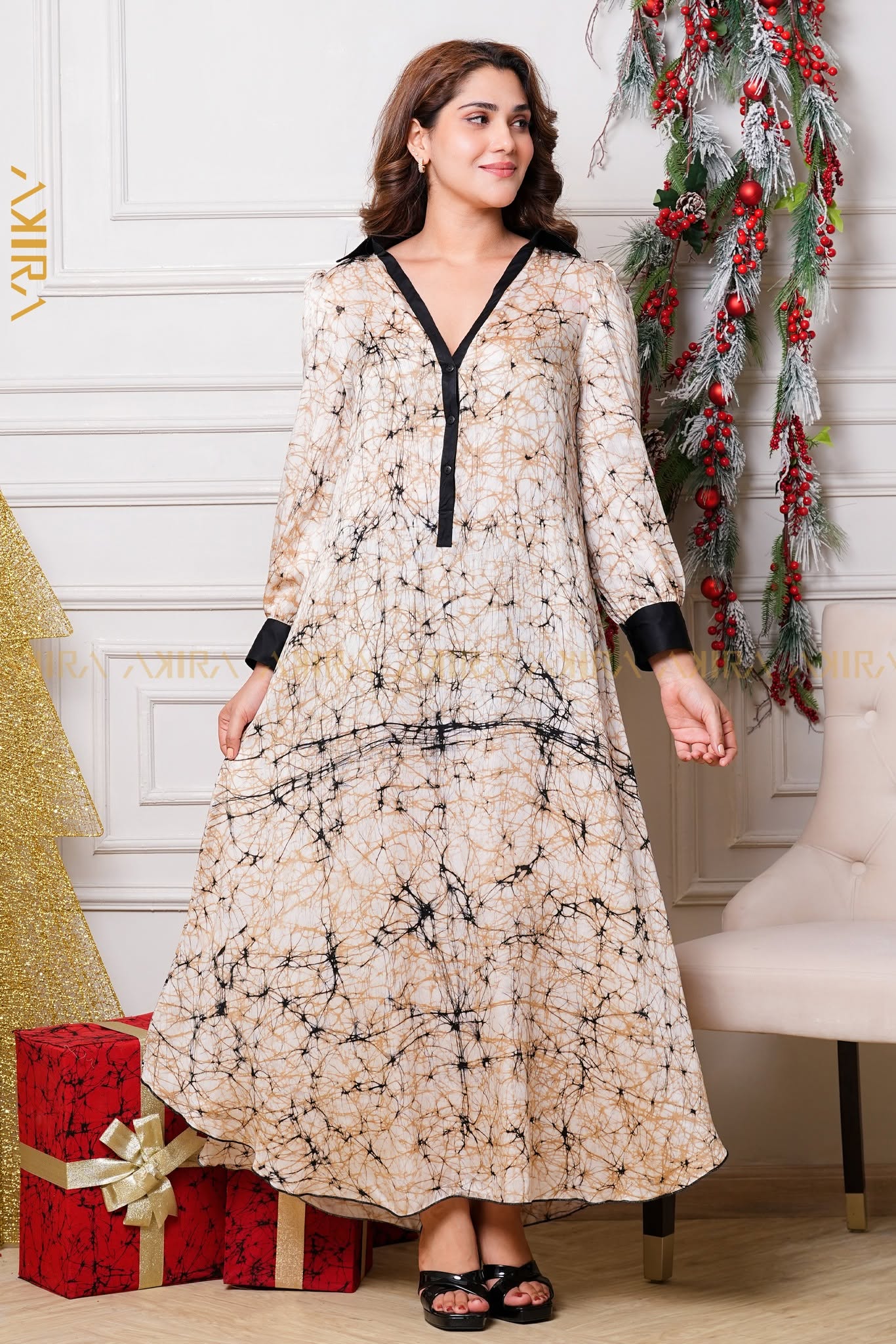 Bright Ziyana Silk Party Dress