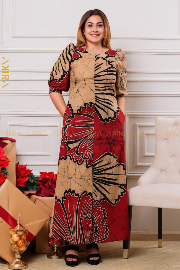 Tulip Flora Batik Designer Dress