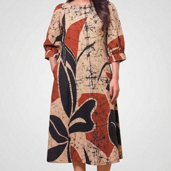 Dazzling Batik Designer Dress