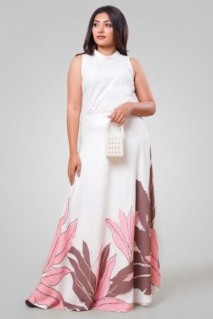 Aaliyah flora wraparound skirt