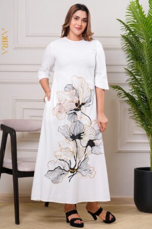 Liyathambara Linen Detail Dress