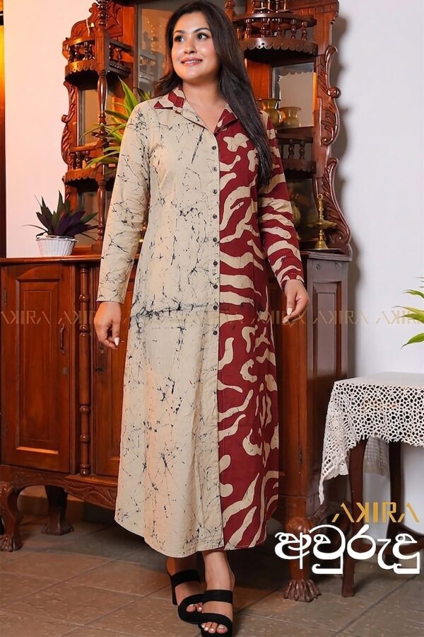 Regal Maroon Muse Batik Dress