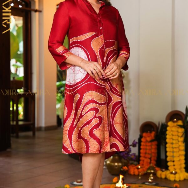 Lily modana silk designer dress