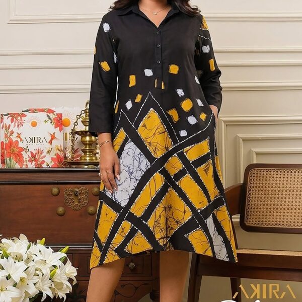 Azure Dream Silk Batik Dress