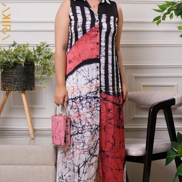 Lotus Bloom Silk Designer Dress