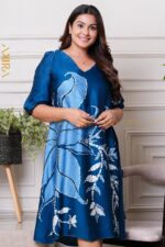 Oceanic Flora Silk Batik Dress