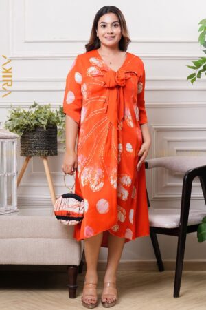 Diamond Flora Silk Dress
