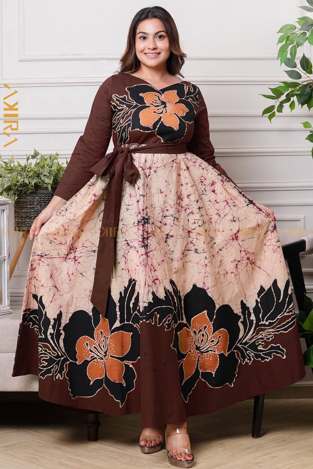 Jasmine Orchid Batik Detail Dress