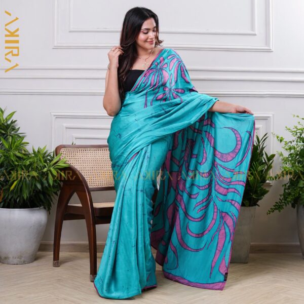 Silken Symphony Batik Saree