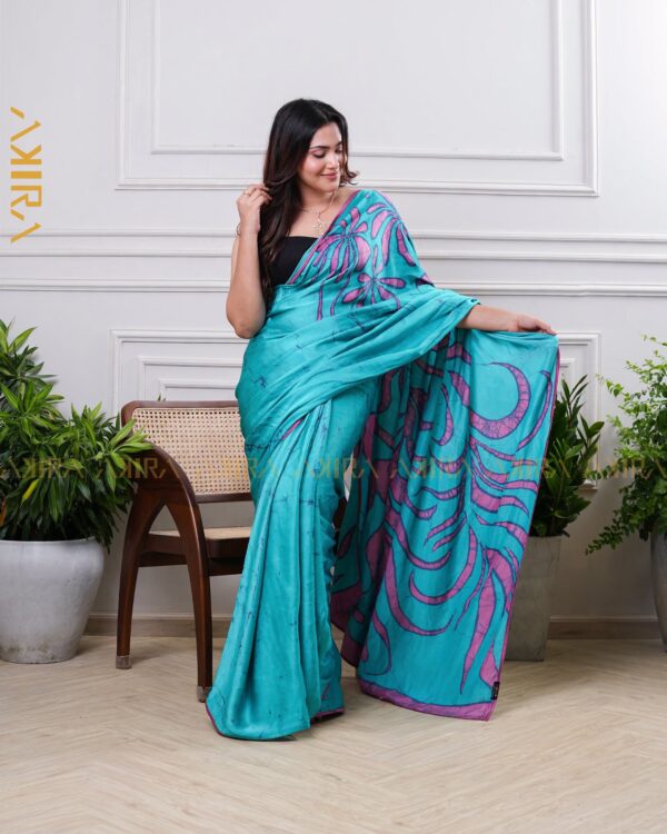 Silken Symphony Batik Saree
