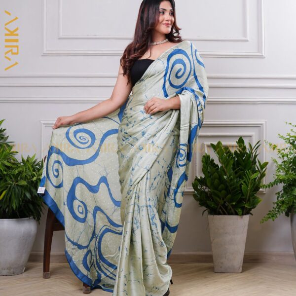 Silken Symphony Batik Saree