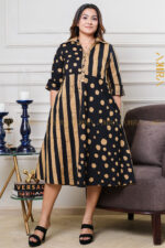 Golden Batik Detail Dress