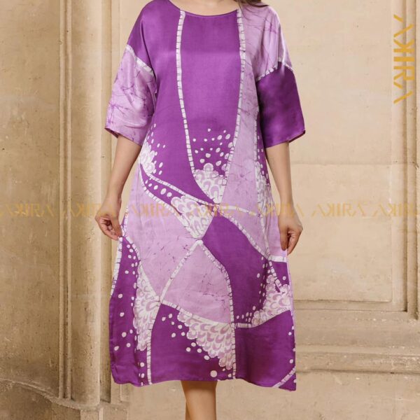 Purple Eyed Susan Silk Dress