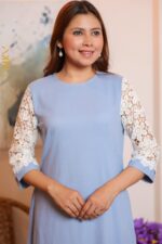 Silver Splendor Sleeve Detail Dress