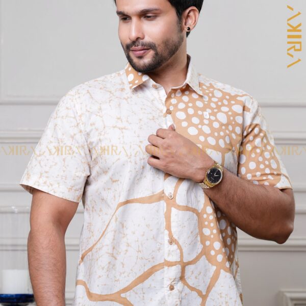 Ivory Men Batik Shirt