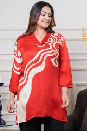 Orchid Dahlia Silk Top