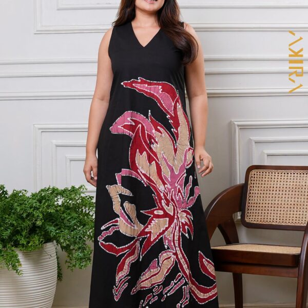 Zinnia Bloom Batik Dress